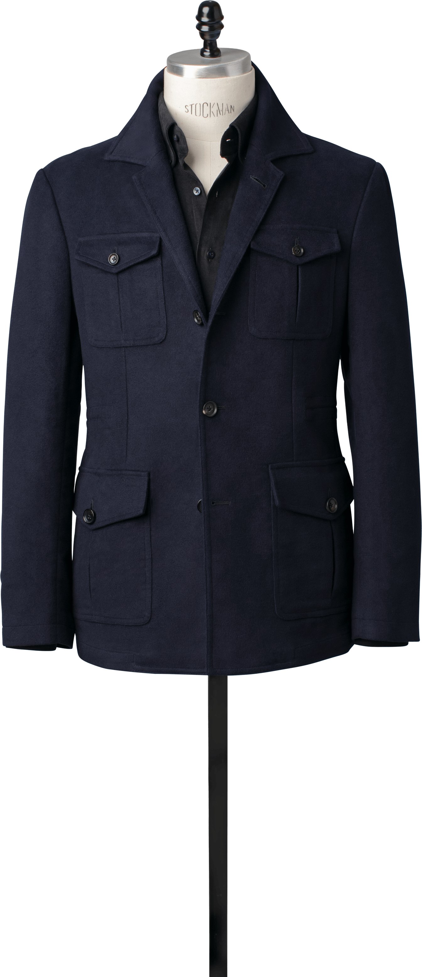 Holland & Sherry Navy Moleskin Field Jacket by Knot Standard