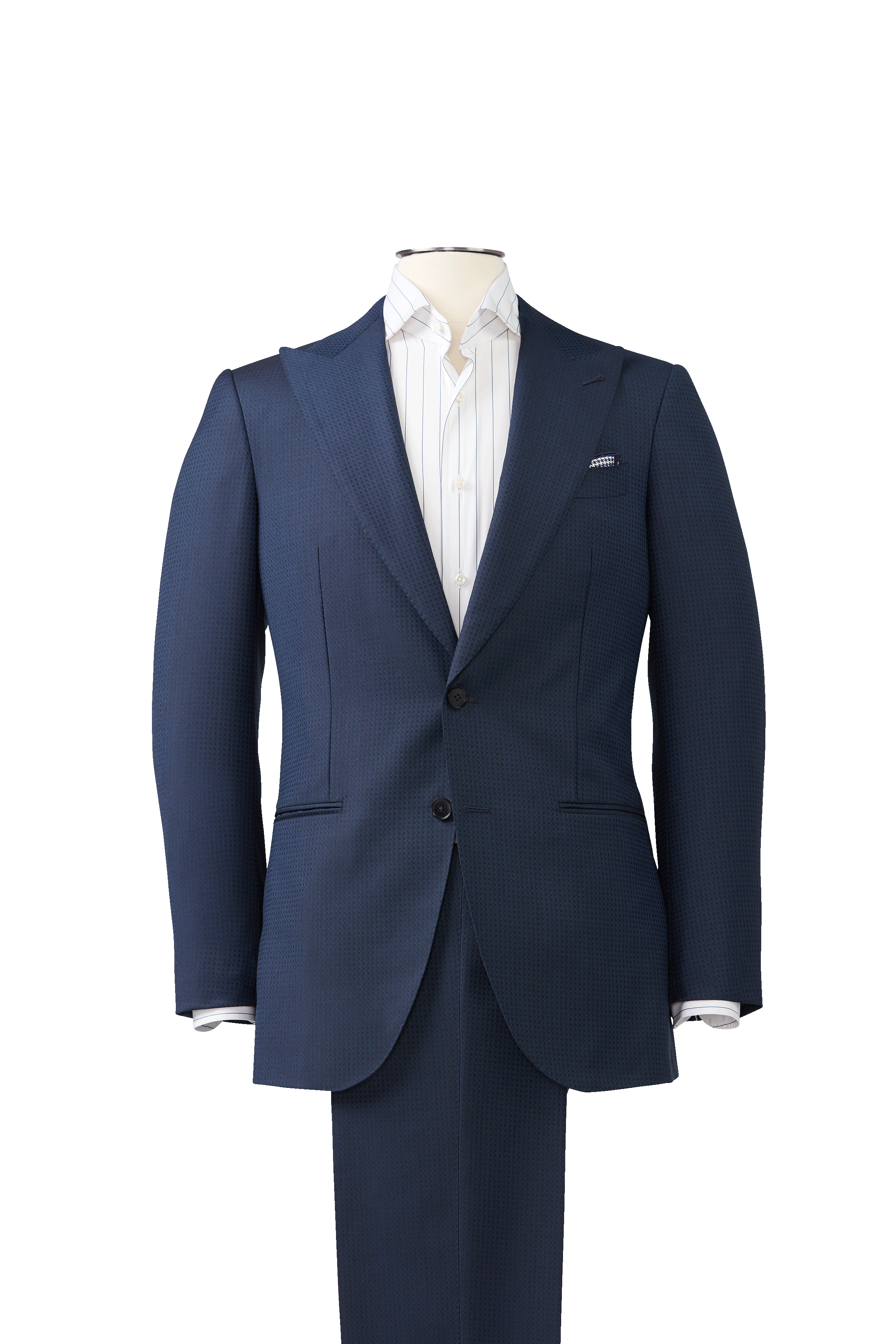 Navy by Suit Check Standard Dormeuil Knot