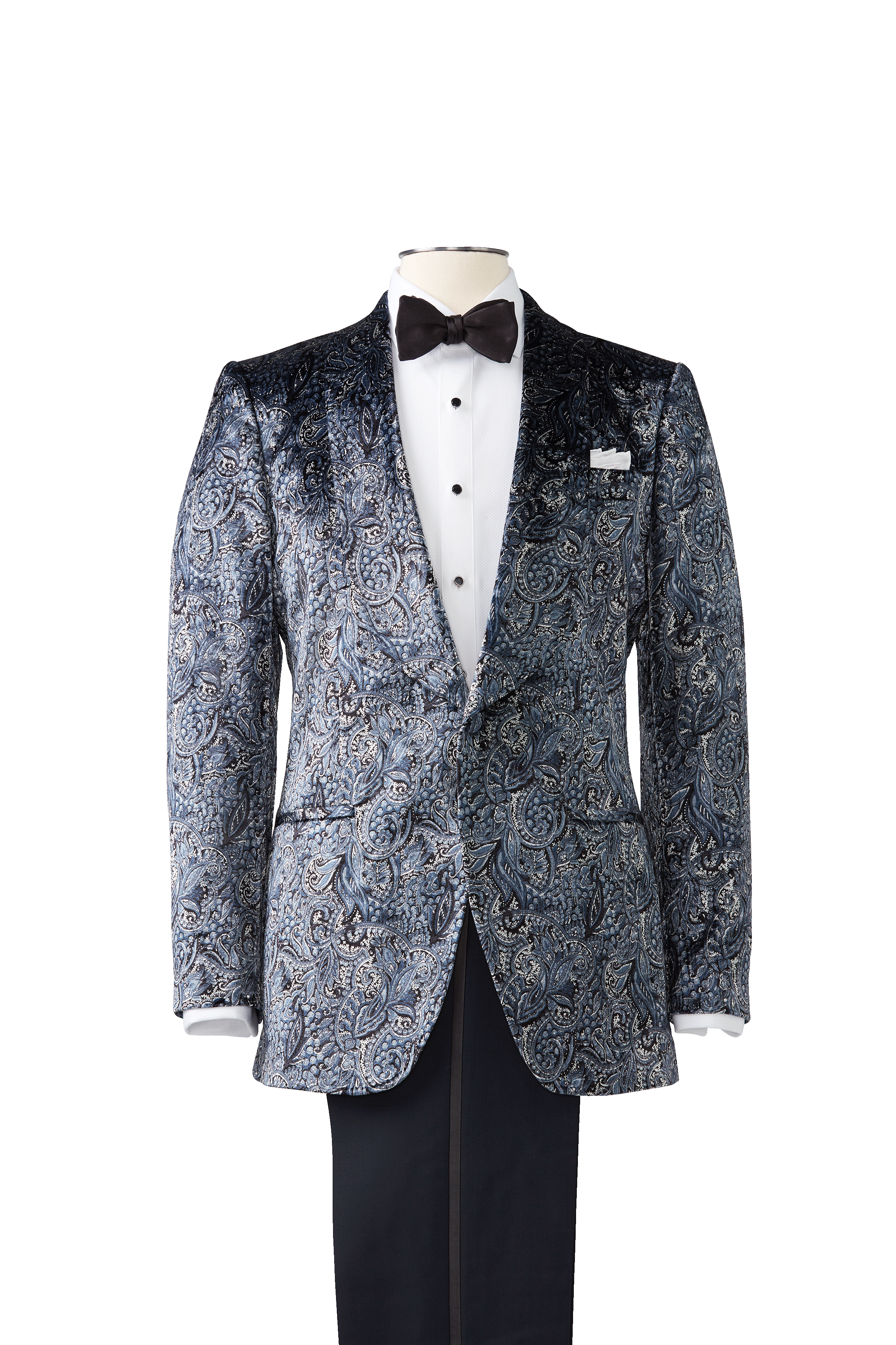 Dormeuil Blue Paisley Dinner Jacket by Knot Standard