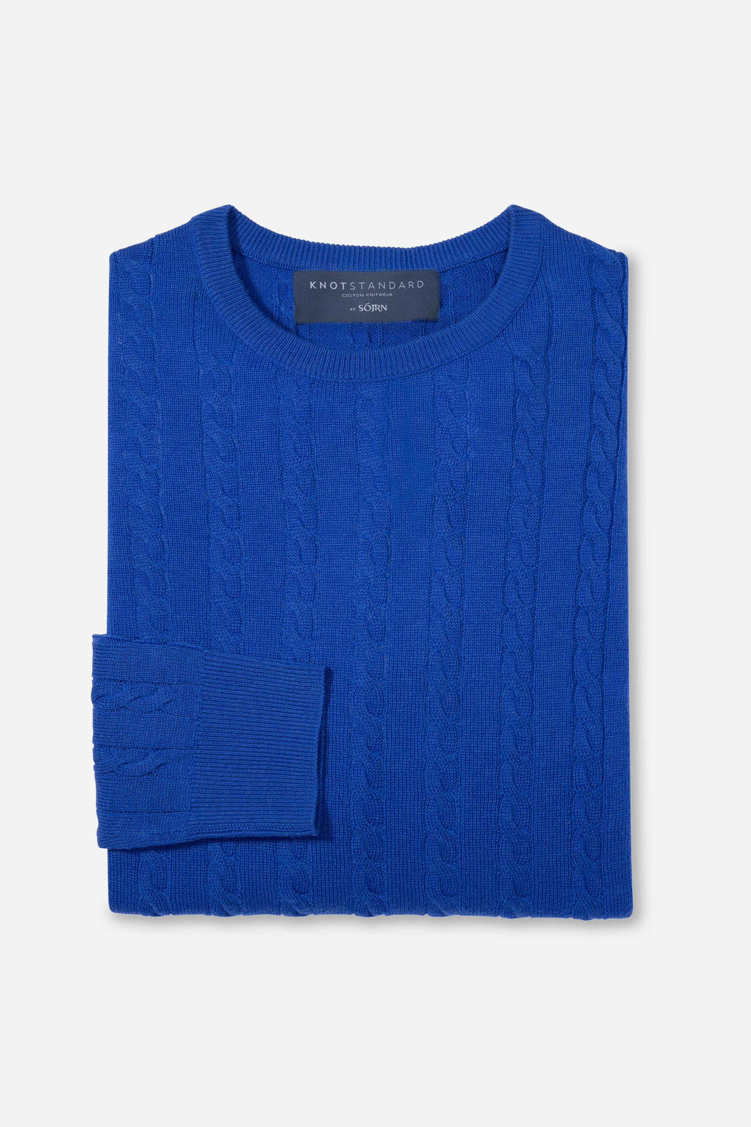 Knot Standard Royal Blue Cable Knit Sweater by Knot Standard