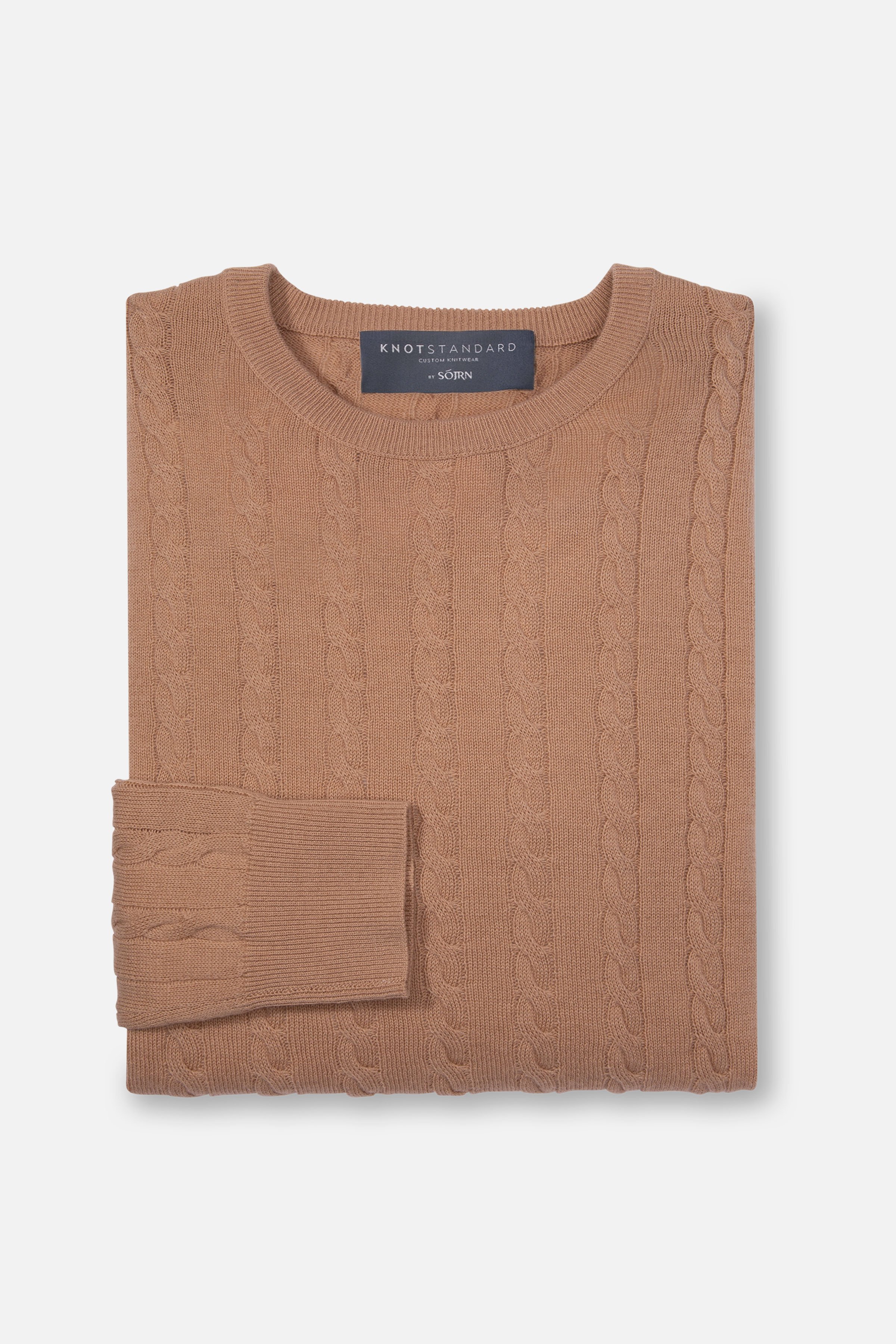 Brown Cable Knit Sweater