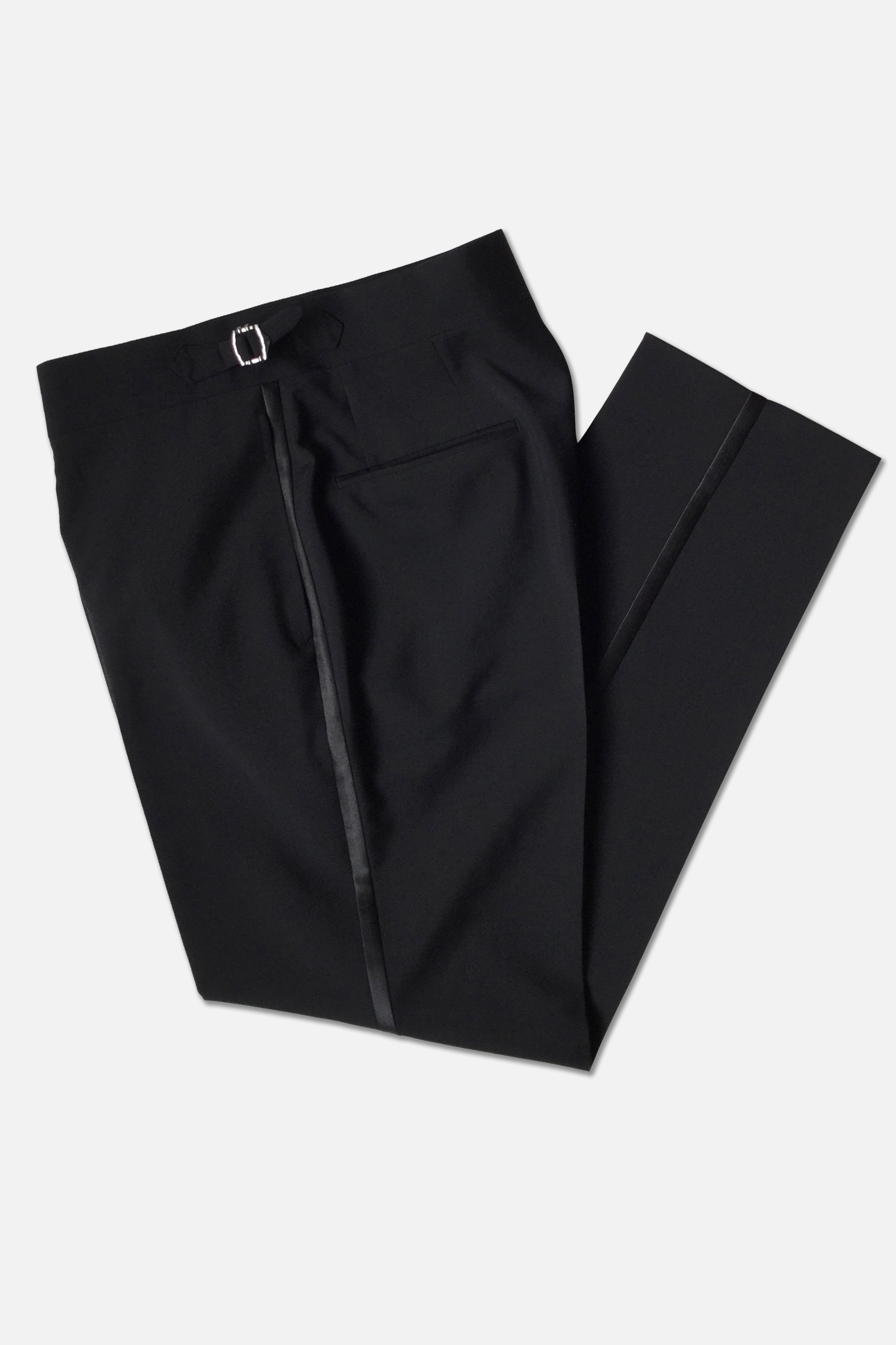 ASOS DESIGN slim tuxedo trousers in black with satin side stripe  ASOS