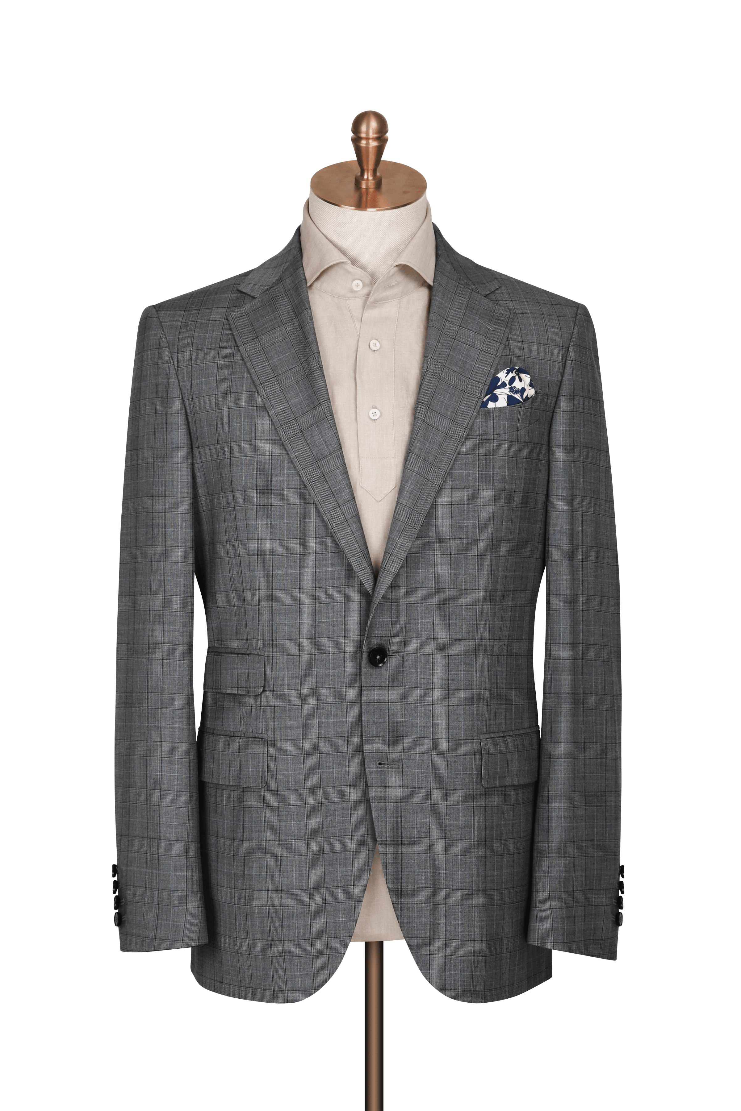 Knot Standard Grey Glenplaid Blazer by Knot Standard