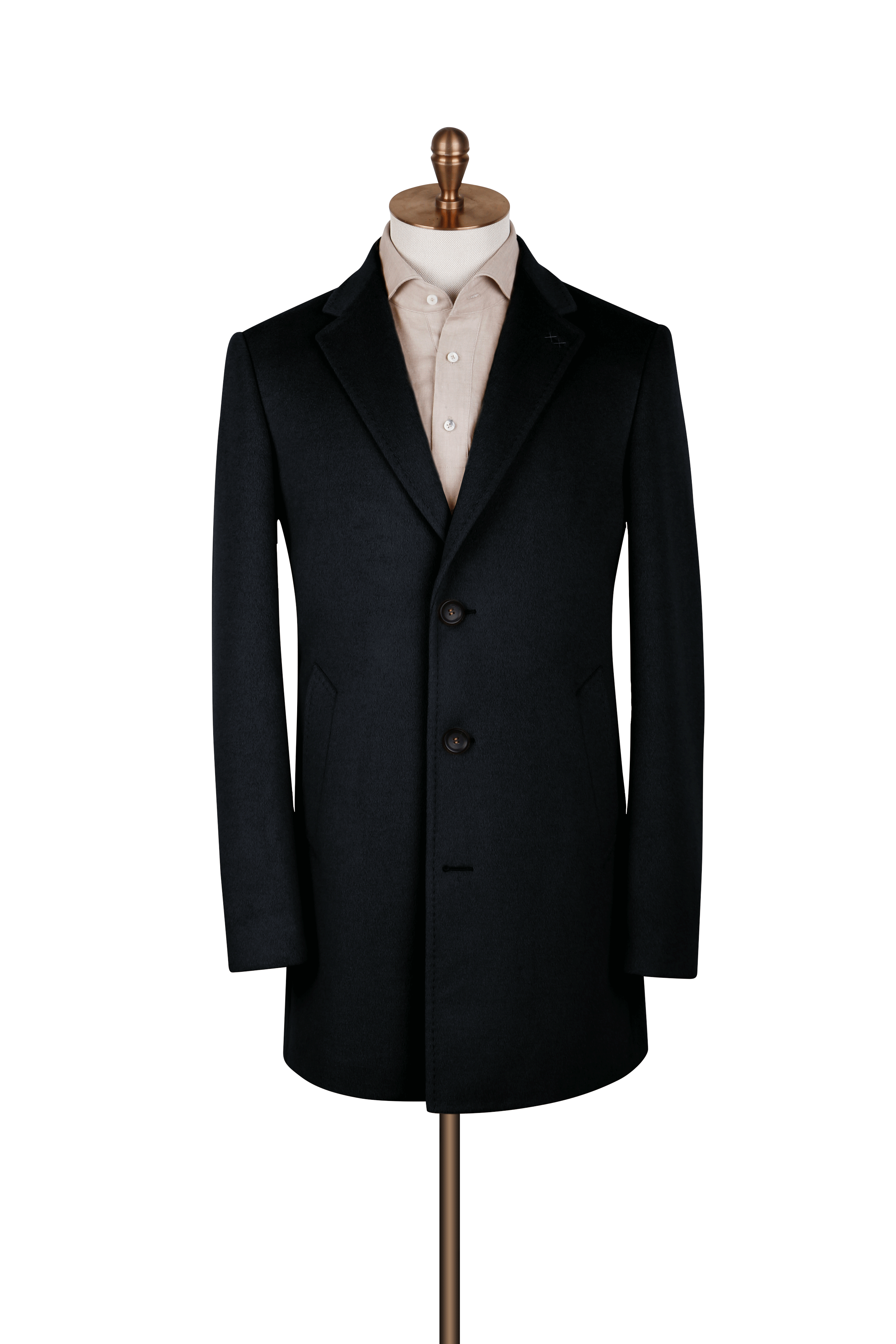 Loro Piana Black Cashmere Storm System Short Coat by Knot Standard