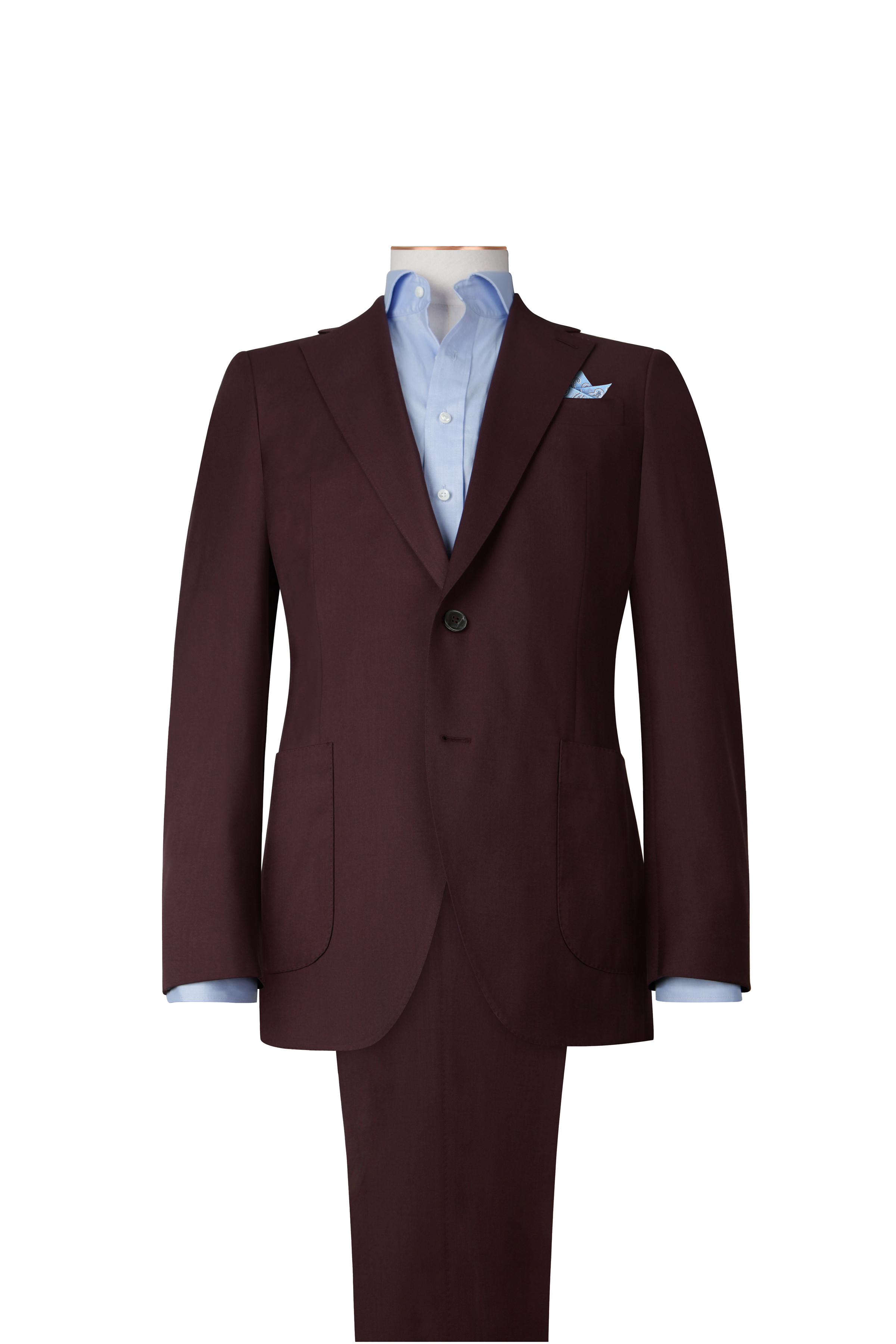 Dormeuil Merlot Natural Stretch Suit by Knot Standard