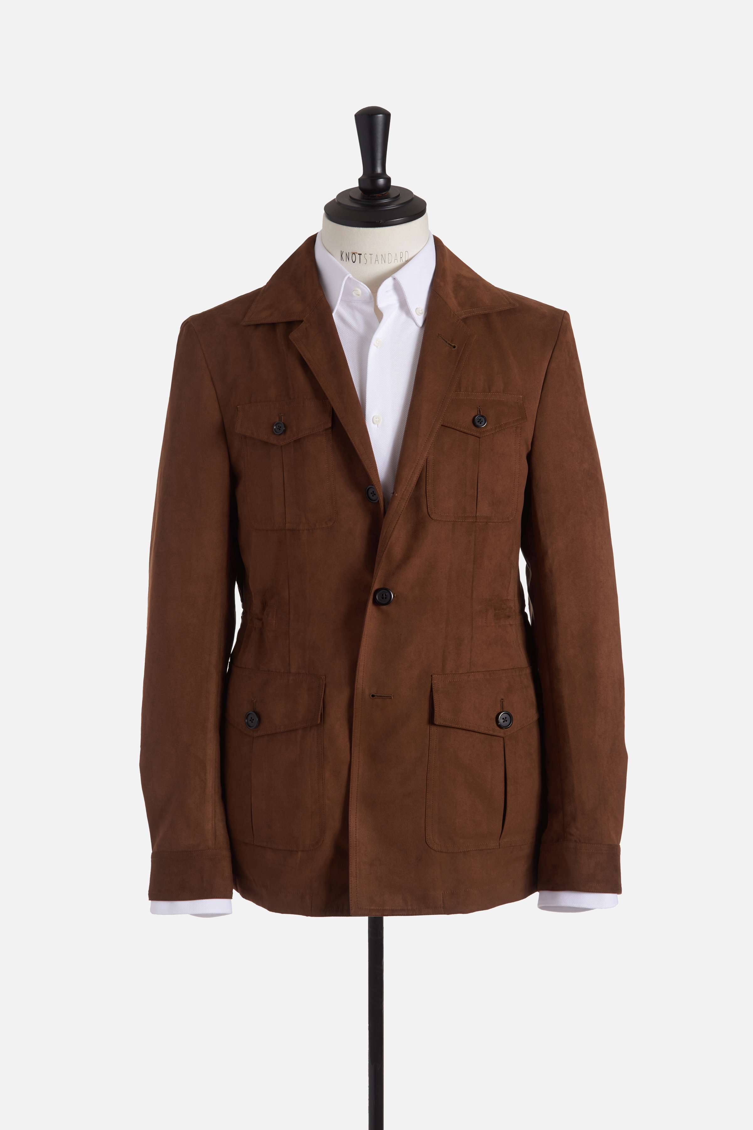 Knot Standard Tobacco Suede Field Jacket by Knot Standard