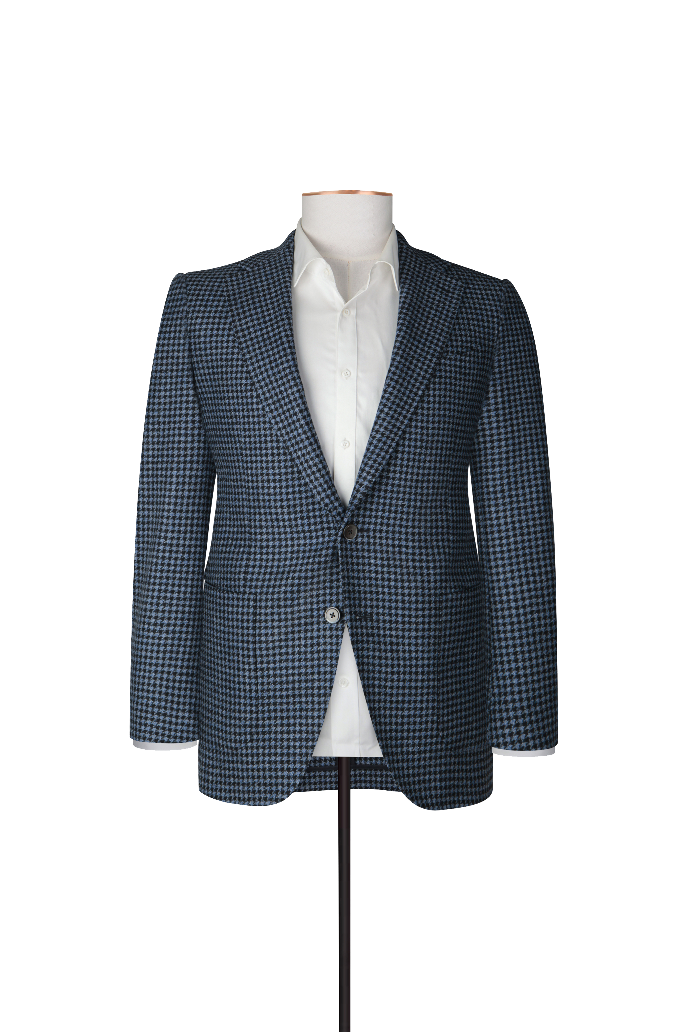 Knot Standard Navy & Blue Houndstooth Blazer by Knot Standard