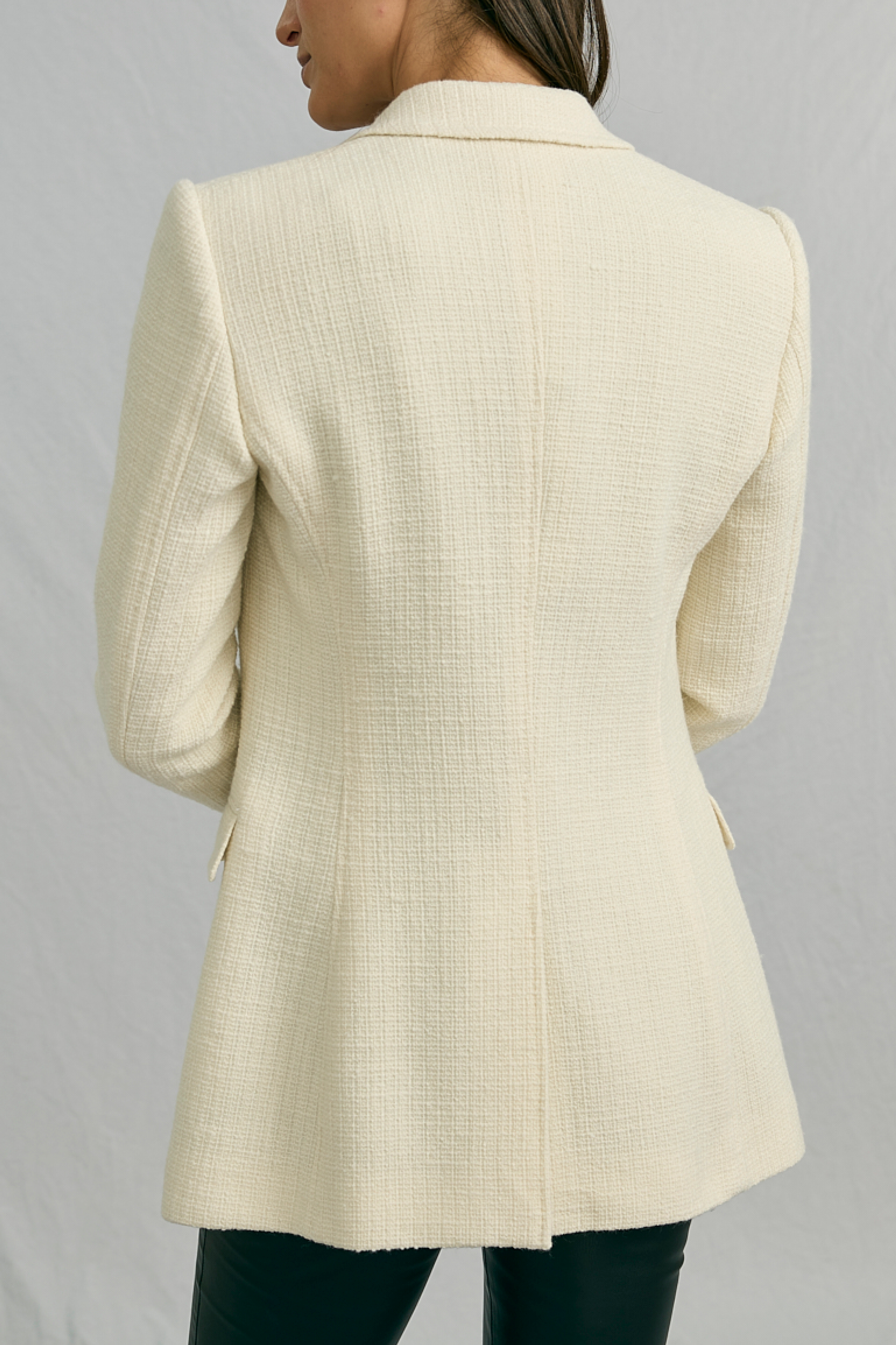 Pearl White Clodagh Tweed Jacket | Tuckernuck Pearl White / XXL