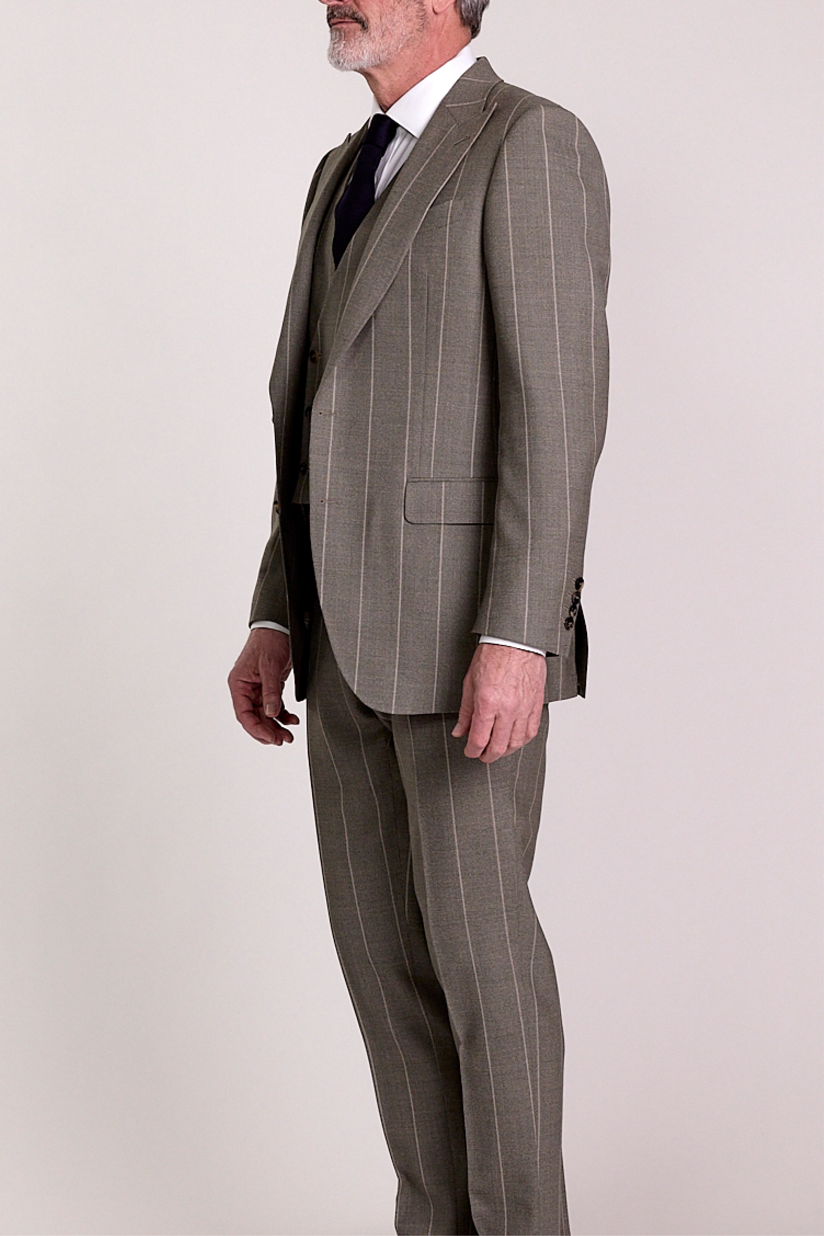 Dormeuil Green Pinstripe Suit by Knot Standard