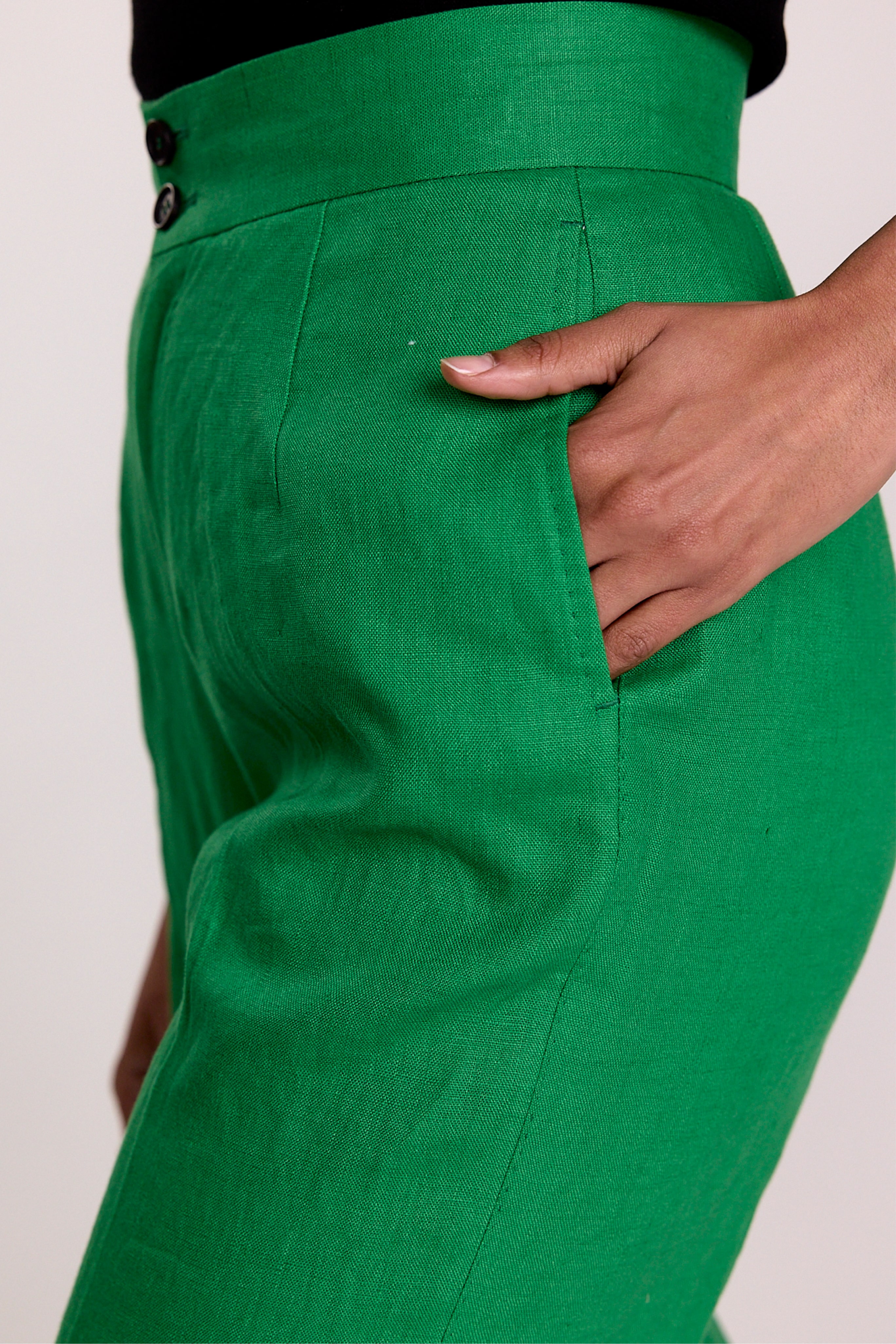 Unisex Emerald Green Pants for Women, Custom Made Baggy Linen Pant,  Bohemian Pants, Made to Order, Plus Size -  Canada