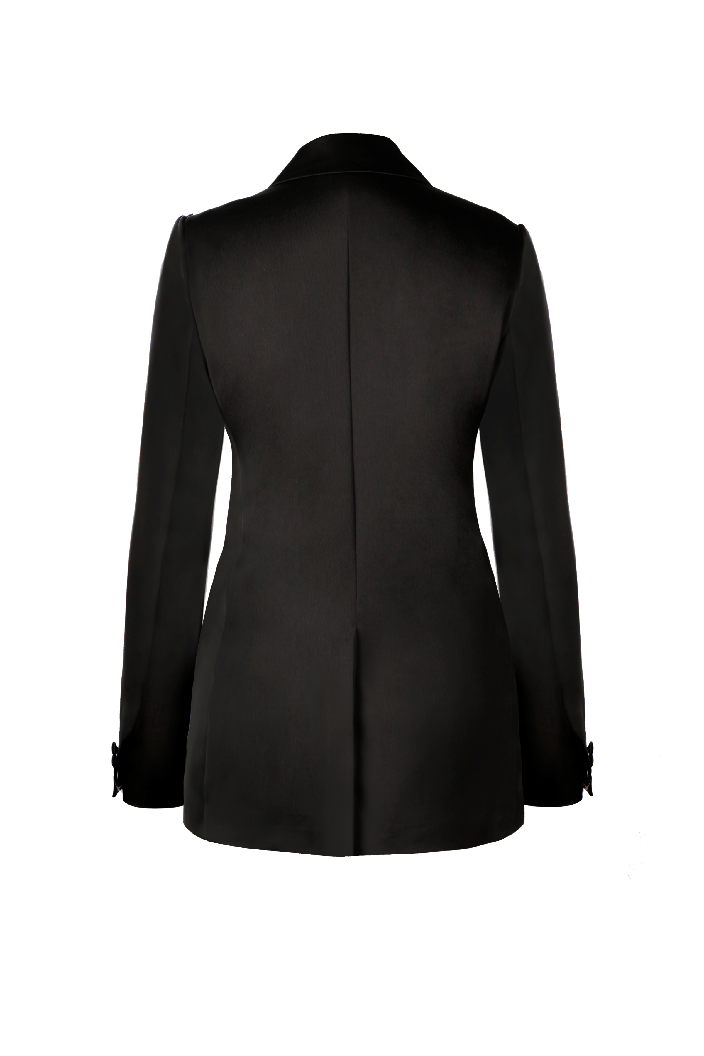 Knot Standard Black Satin Blazer by Knot Standard